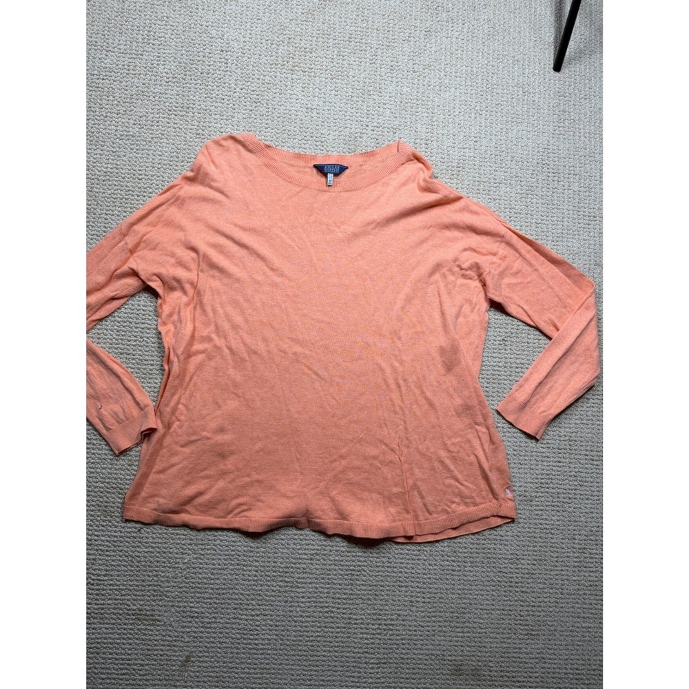 Joules Knitwear Womens Peach Orange 100% Cotton Crew Neck Sweater Size US 14